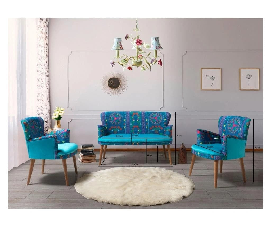 Sessel mit Stoff Etnik Mehrfarben (2)