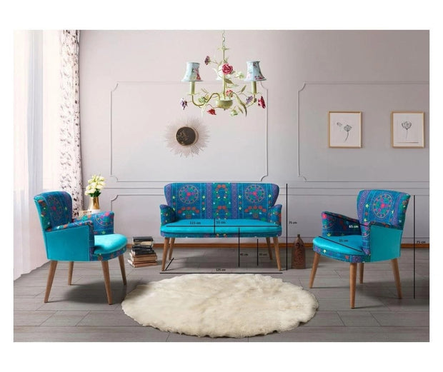 Sessel mit Stoff Etnik Mehrfarben (2)