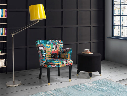 Sessel mit Stoff Frida Mehrfarben