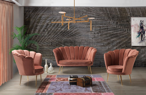 Sessel mit Samtstoff Inci Rosa (1)