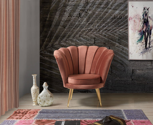 Sessel mit Samtstoff Inci Rosa