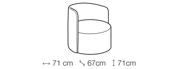 Sessel mit Stoff Isa Blau (3)