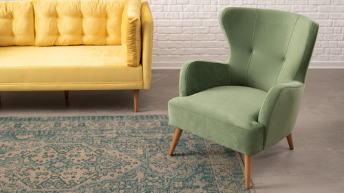 Sessel mit Stoff Karina Grün (1)