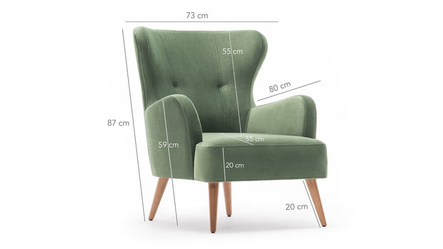 Sessel mit Stoff Karina Grün (7)