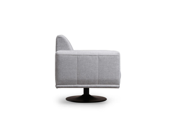 Drehsessl mit Stoff Nikea Grau (4)