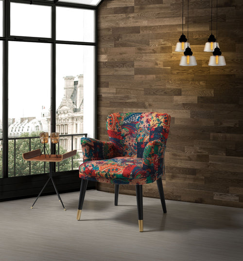 Sessel mit Stoff Patchwork Mehrfarben