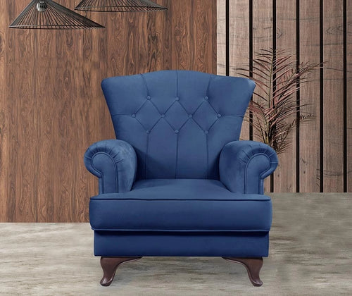 Sessel mit Samtstoff Pedesa II Blau