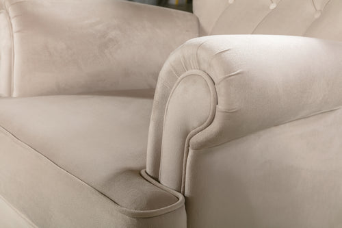 Sessel mit Samtstoff Pedesa II Creme (1)