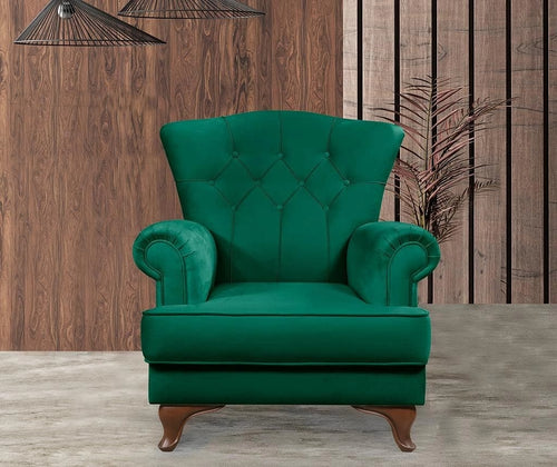 Sessel mit Samtstoff Pedesa II Grün