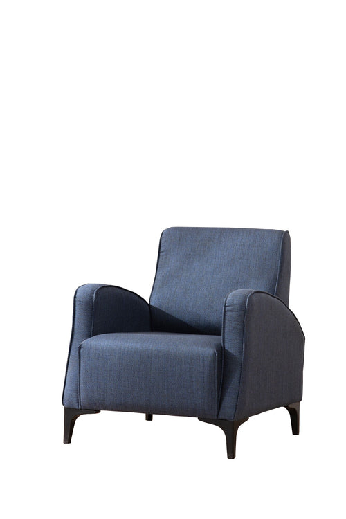 Sessel mit Stoff Petra Blau