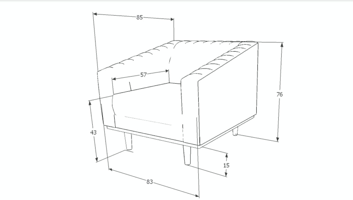 Sessel mit Samtstoff Asparo I Grau (1)