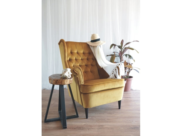 Sessel mit Samtstoff Hartley Gelb (2)