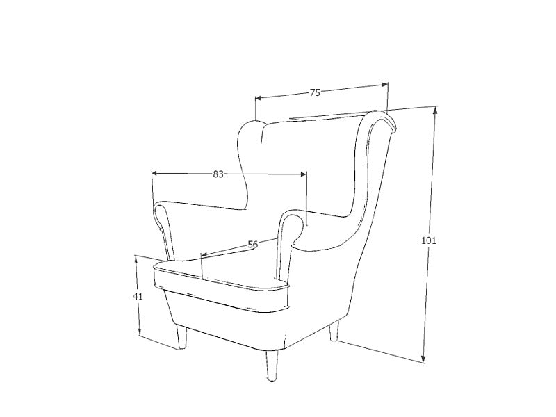 Sessel mit Samtstoff Layne Gelb (1)