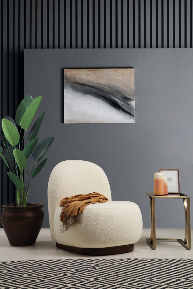 Sessel mit Stoff Tina Creme