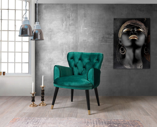 Sessel mit Samtstoff Vegas Grün