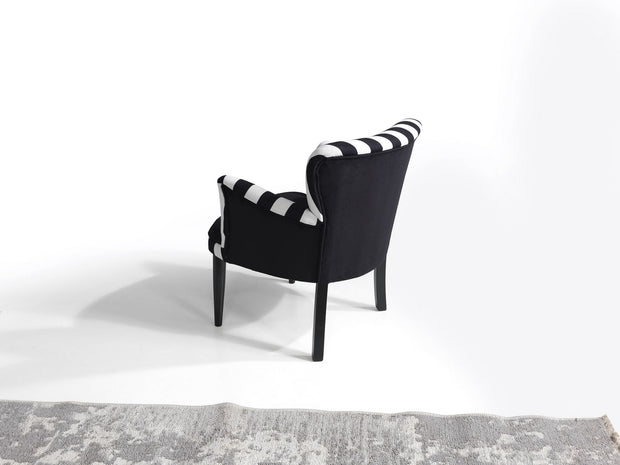 Sessel mit Stoff Zebrano Weiß und Schwarz (3)