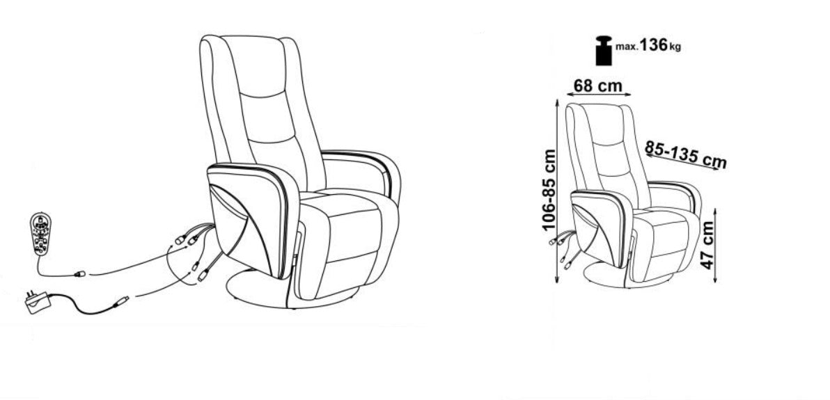 Relaxsessel mit Ökoleder Paulos Cappuccino (2)