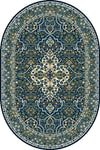 Teppich Wilton Laurus Oval Blau