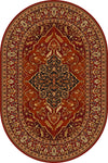 Teppich Wilton Leyla Oval Burgund