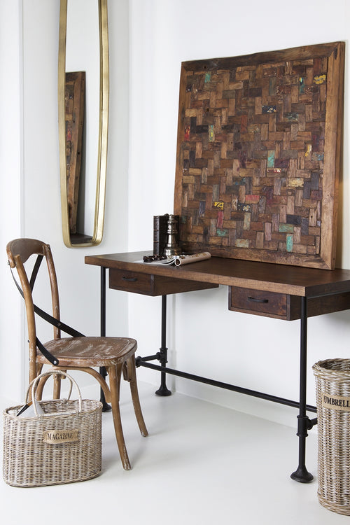 Schreibtisch mit 2 schubladen Pipa Nussbaum (1)