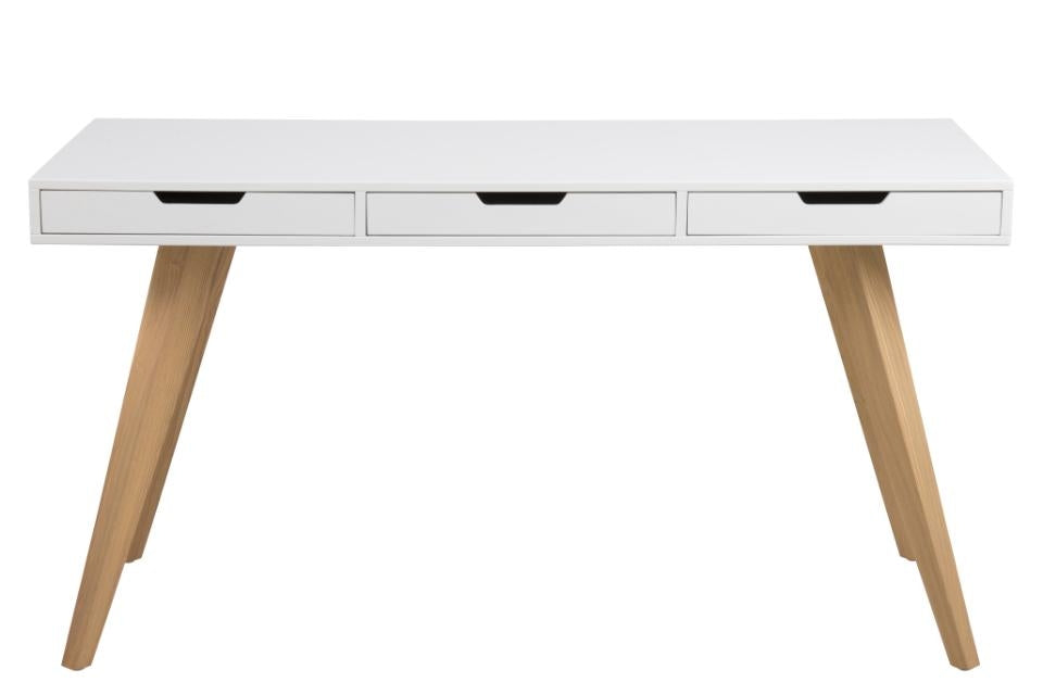 Schreibtisch mit 3 schubladen Estelle Weiß (3)