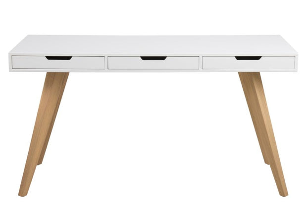 Schreibtisch mit 3 schubladen Estelle Weiß (3)