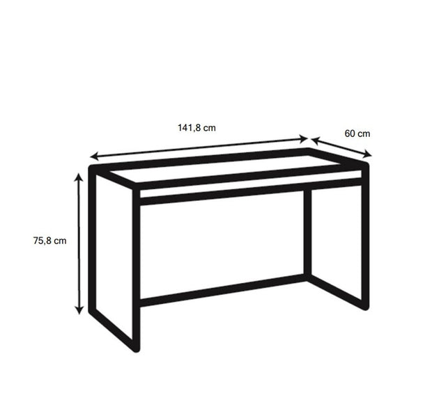 Schreibtisch mit 3 schubladen Estelle Weiß (8)