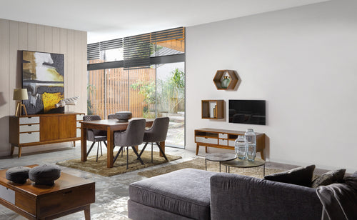 Couchtisch mit 2 schubladen Artic Nussbaum (1)