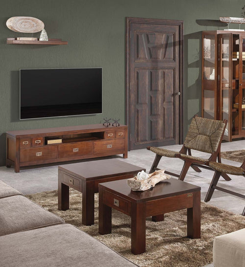 Couchtisch mit 1 schublade Flamingo Small Nussbaum (1)