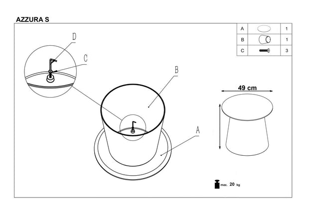 Couchtisch Azael-S Natürlich (7)