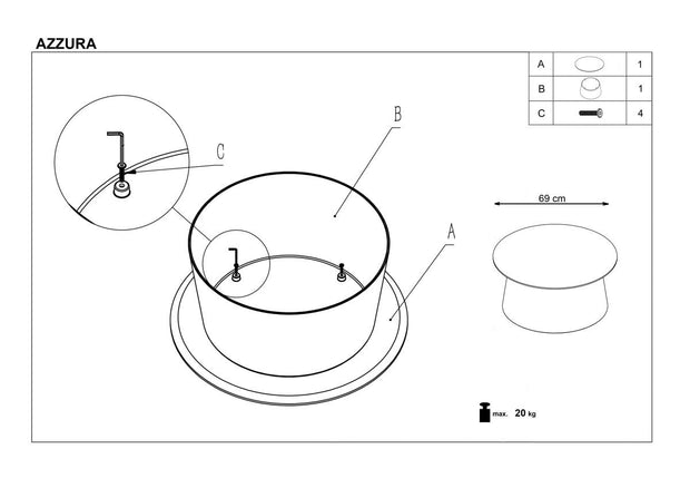 Couchtisch Azael Natürlich (8)