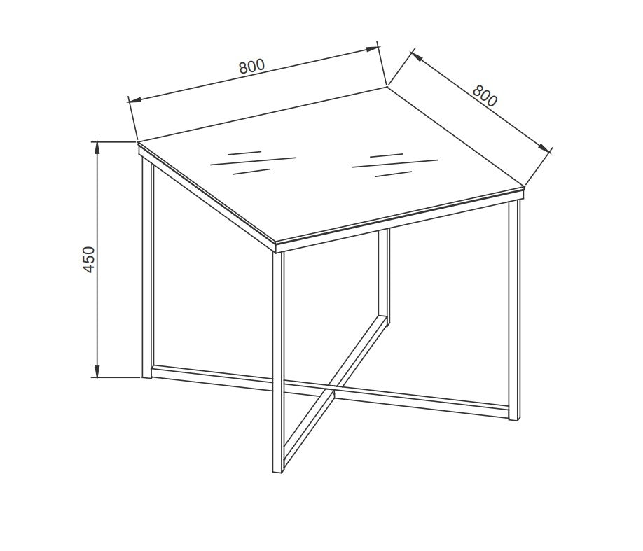 Couchtisch Alisma Square Weiß (8)
