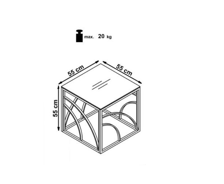 Couchtisch Unite Square Transparent (6)