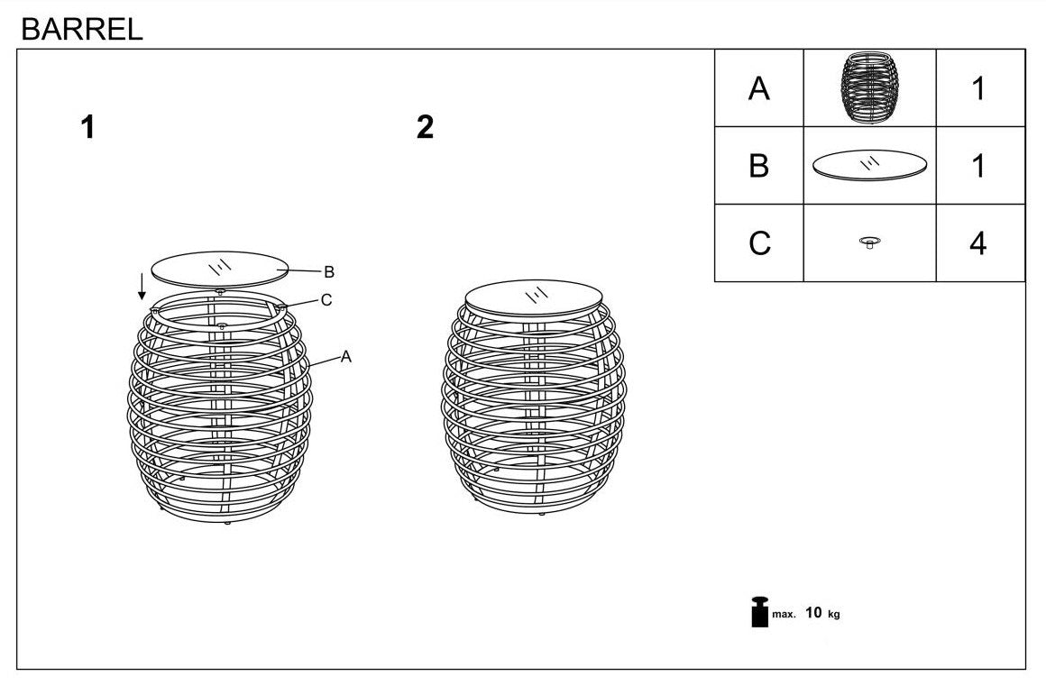 Garten-Couchtische Barrera Natürlich (8)