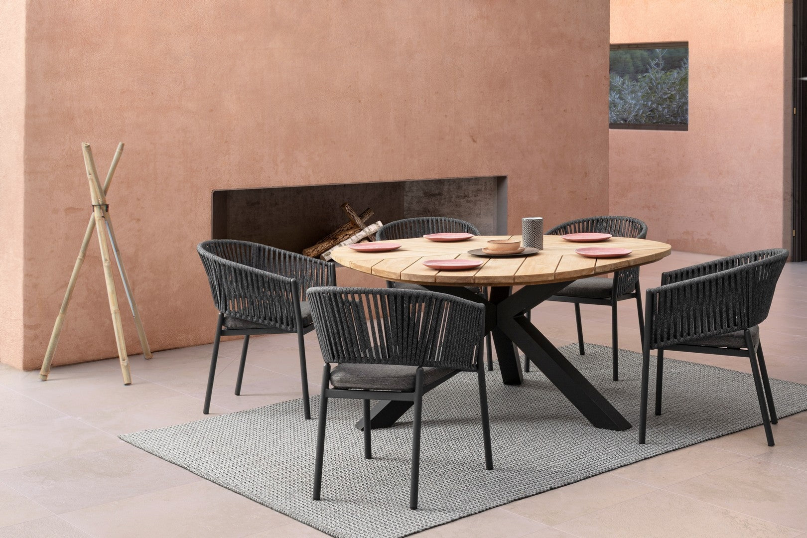 Gartentisch Palmdale Natürlich (5)