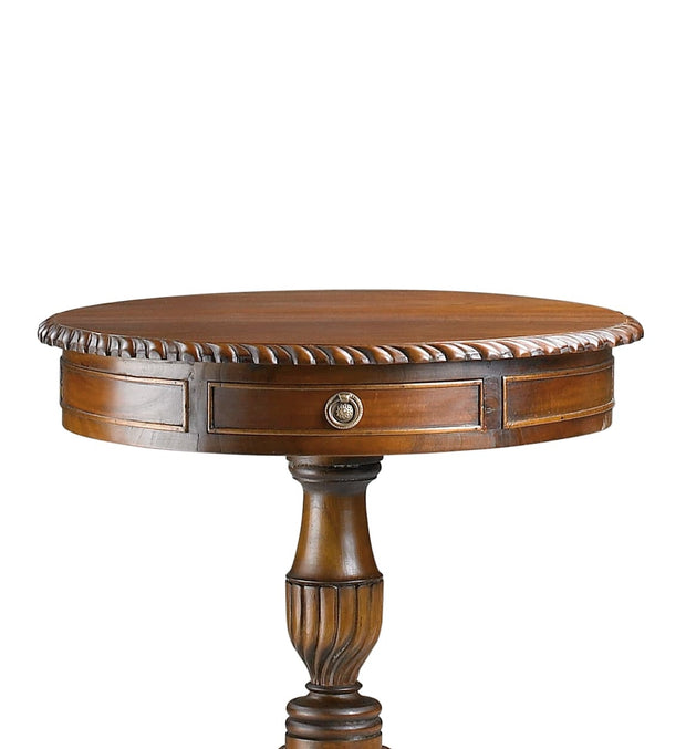 Esstisch Runder mit 2 schubladen Vintage Nussbaum (1)