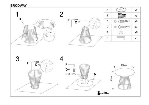 Esstisch Runder Broderick Weiß (11)