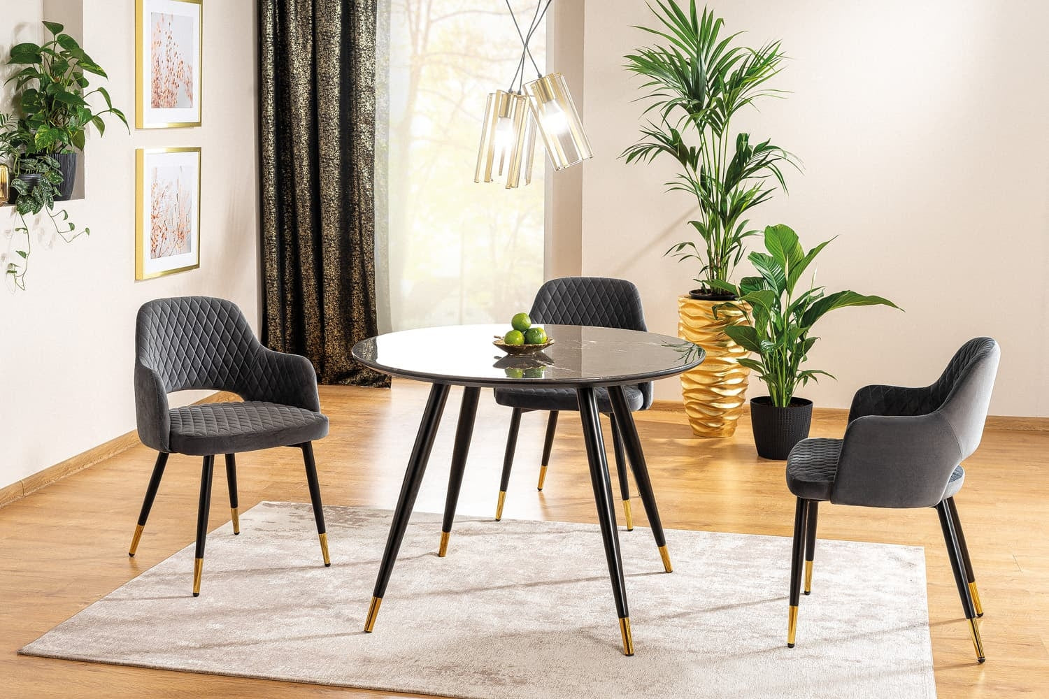 Esstisch Runder Cynder II Schwarz (1)