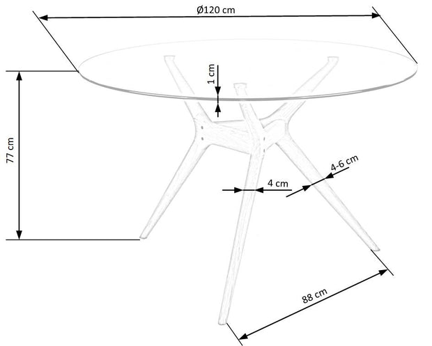 Esstisch Runder Ashlad Transparent (10)