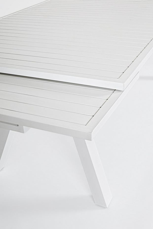 Ausziehbarer Gartentisch Crozet Weiß (8)