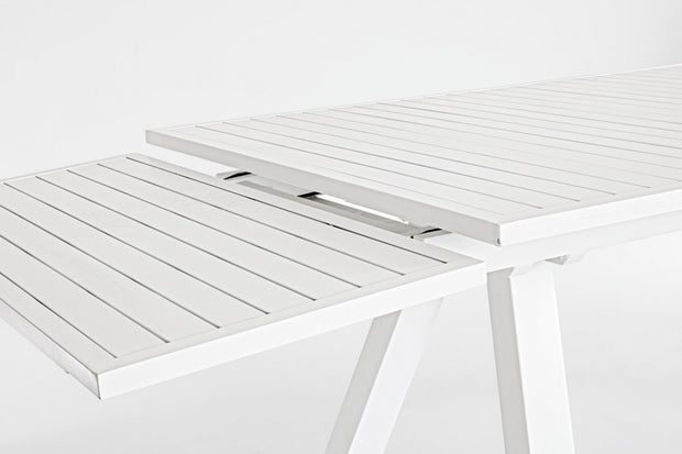Ausziehbarer Gartentisch Crozet Weiß (7)