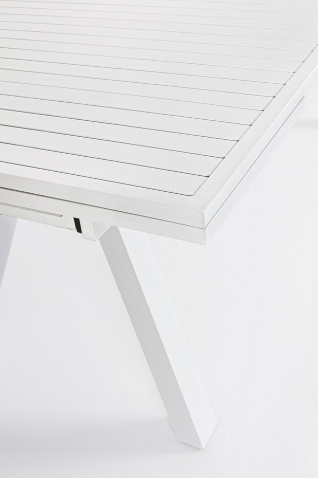 Ausziehbarer Gartentisch Crozet Weiß (6)