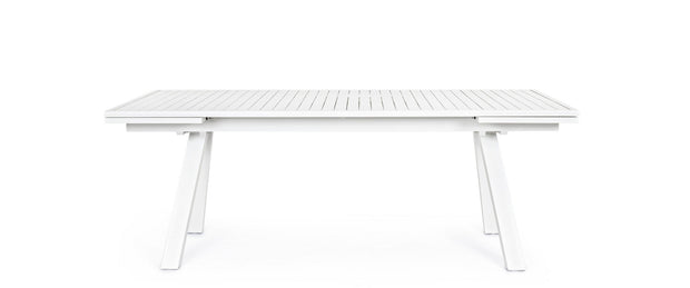 Ausziehbarer Gartentisch Crozet Weiß (4)