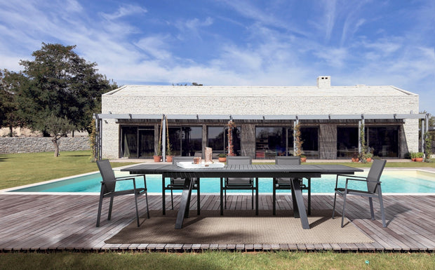 Ausziehbarer Gartentisch Crozet Anthrazit (1)