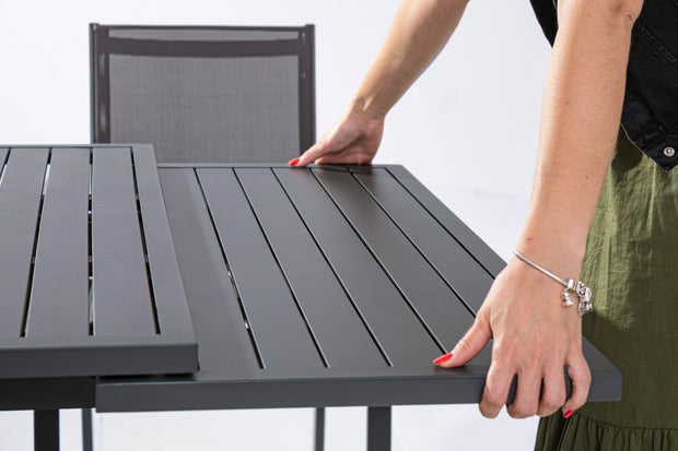 Ausziehbarer Gartentisch Crozet Anthrazit (8)