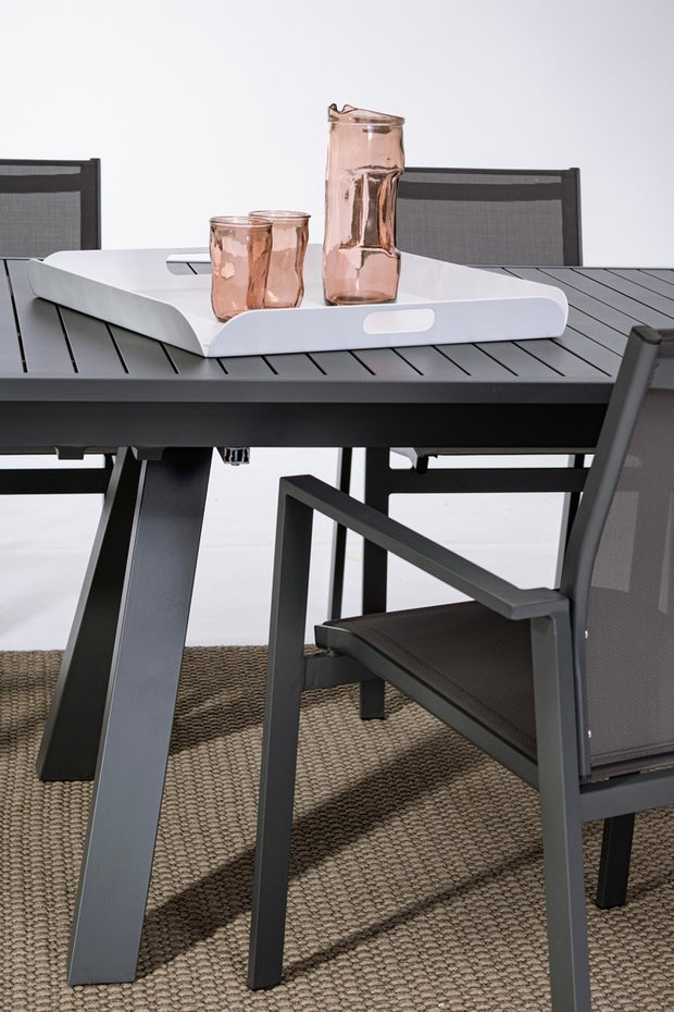 Ausziehbarer Gartentisch Crozet Anthrazit (2)