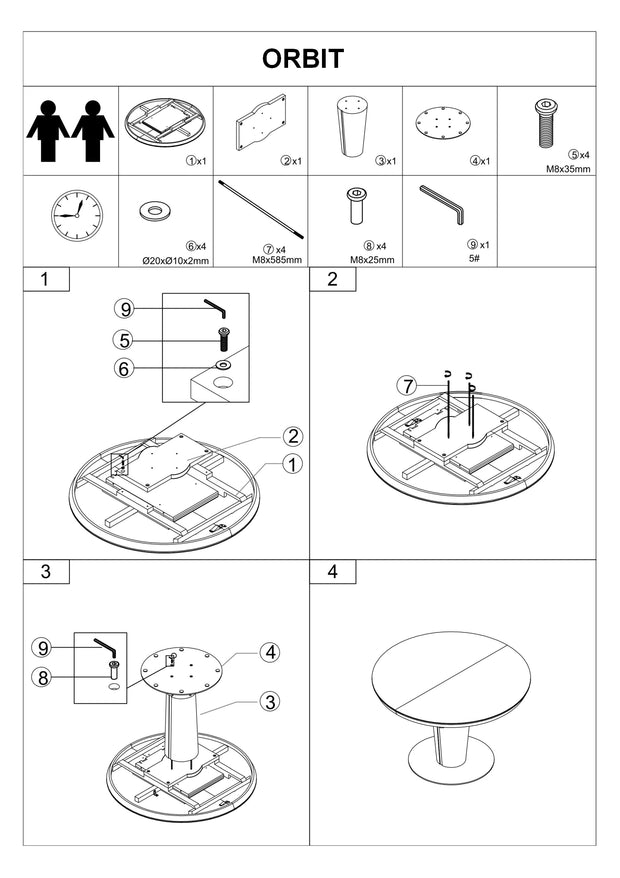 Esstisch Ausziehbarer Orelda Grau (7)