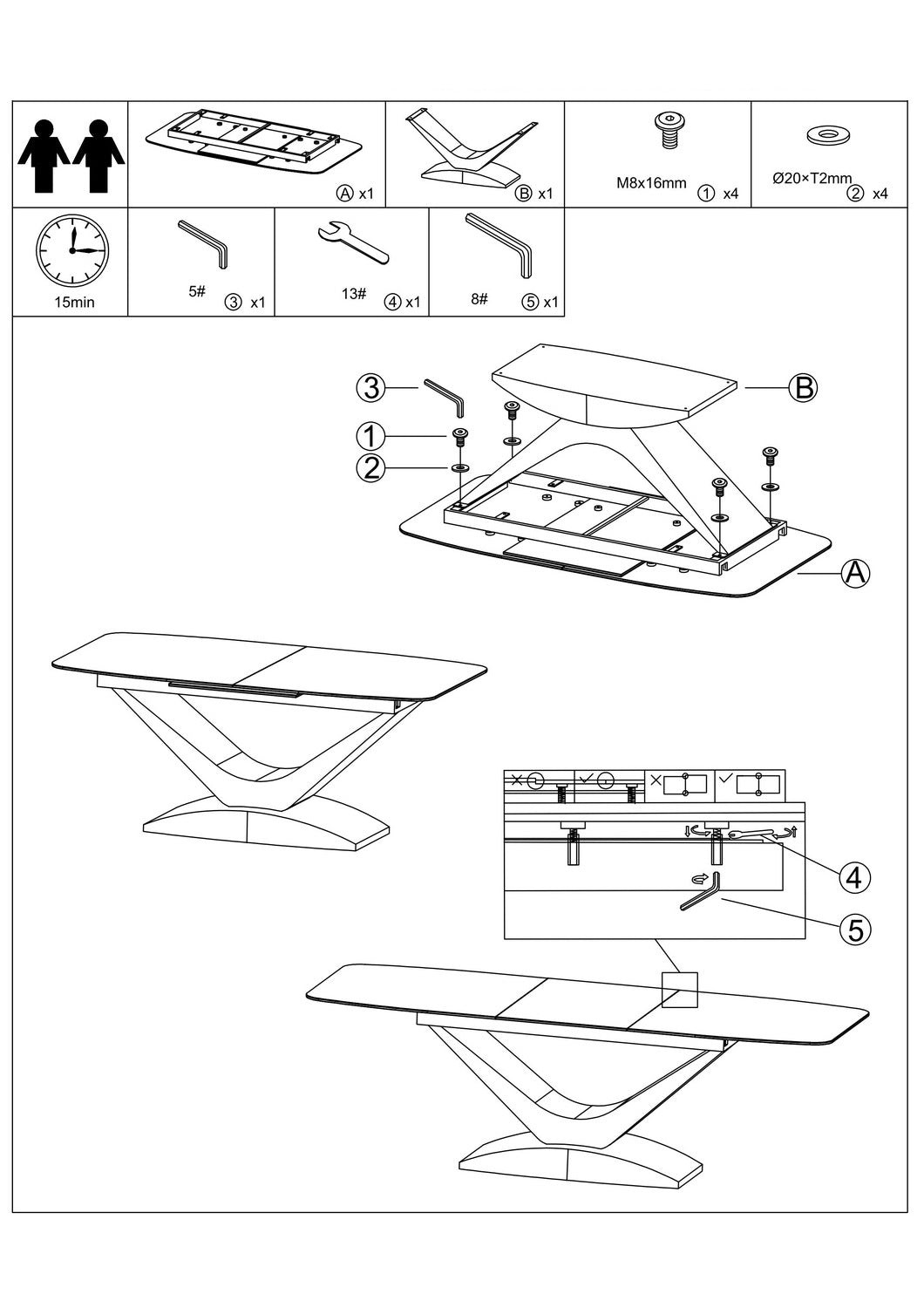 Esstisch Ausziehbarer Dorsey Grau (11)