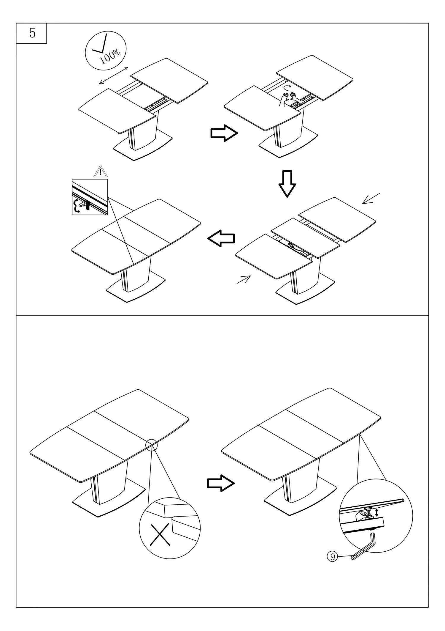 Esstisch Ausziehbarer Brian Schwarz (12)