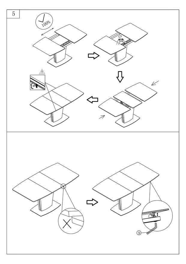 Esstisch Ausziehbarer Brian Schwarz (12)